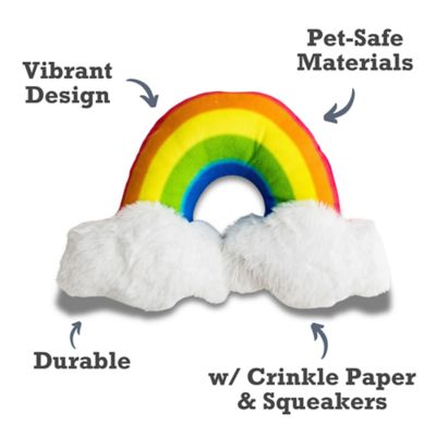 Image showing 5 th JoJo Modern Pets Enchanted Rainbow Magical Squeaker and Crinkle Plush Dog Toy