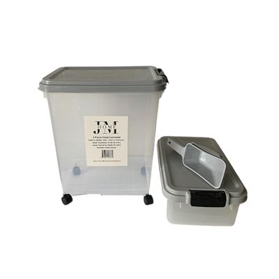 JoJo Modern Pets Plastic Dog Food Container Set, 30 L, 10 L, 3 ct.