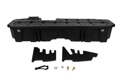 Image showing  Lockable Under Seat Storage fits 19-26 Chevy Silverado/GMC Sierra Light Duty and 20-26 Heavy Duty Crew Cabs, Black
