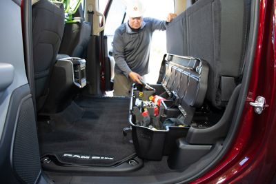 Image showing 8 th DU-HA Lockable Underseat Storage fits 19-26 Ram 1500 Crew Cab - New Body Style, Black