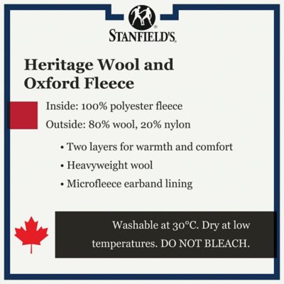 Image showing  Double Layer Wool Hat-Microfleece Ear Band Lining