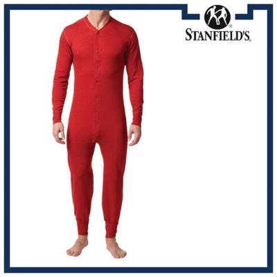 Image showing  Men's Premium Cotton Rib-Knit Long-Sleeve Combination Onesie