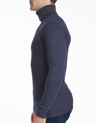 Image showing  Men's Ribbed Turtleneck Cotton Base Layer Shirt