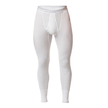 NEW Mens Thermal Underwear XL Waffle Knit Pants Gray Bottoms Long Johns