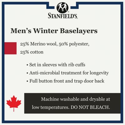 Image showing  Men's Long-Sleeve 2-Layer Wool-Blend Combination Onesie