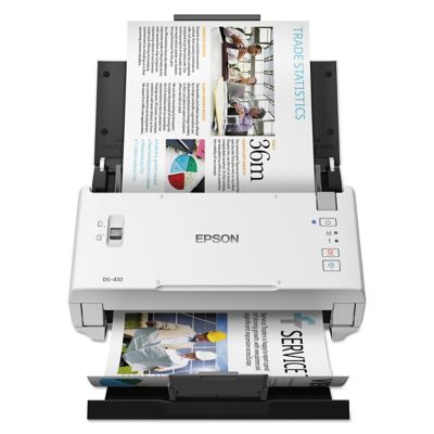 Epson DS-410 Document Scanner, 600 DPI Optical Resolution, 50-Sheet Duplex Auto Document Feeder