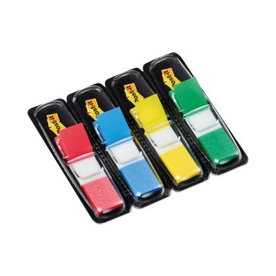 Image showing  Small Page Flags in Dispensers, 1/2 in. x 2 in., Assorted Primary, 35 Each Color, 4-Pack Dispensers