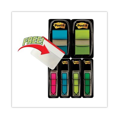 Image showing  Page Flag Value Pack, Assorted, (96) 1/2 in. Arrow, (100) 1 in. Flags, (12) 2 in. Filing Tabs