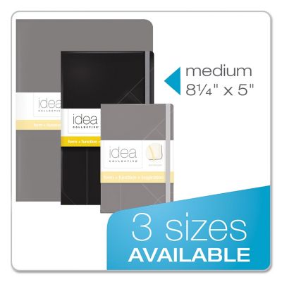 Image showing  Idea Collective Journal, 1 Subject, Wide/Legal Rule, Black Cover, 8 in. x 5 in., 120 Sheets