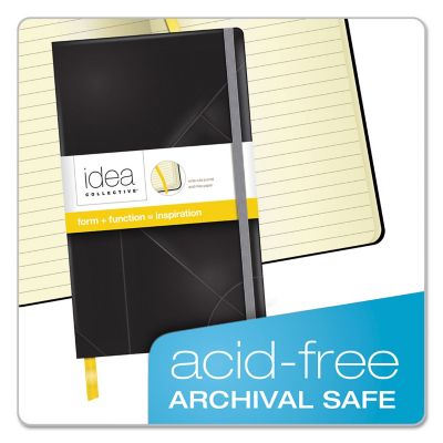 Image showing 6 th Tops Idea Collective Journal, 1 Subject, Wide/Legal Rule, Black Cover, 8 in. x 5 in., 120 Sheets