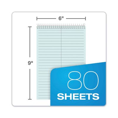 Image showing 1 th Tops Prism Steno Books, Gregg Rule, 6 in. x 9 in., Blue, 80 Sheets, 4-Pack