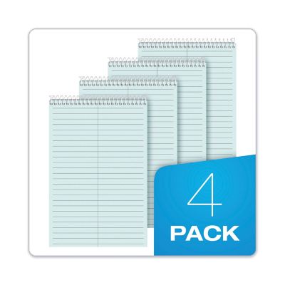 Image showing 6 th Tops Prism Steno Books, Gregg Rule, 6 in. x 9 in., Blue, 80 Sheets, 4-Pack