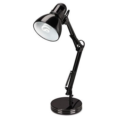 Alera Architect Desk Lamp, Adjustable Arm, 6.75 in. x 11.5 in. x 22 in., Black
