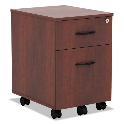 Alera Valencia Series Mobile Box/File Pedestal, 15 in. x 19 in. x 23 in., Medium Cherry