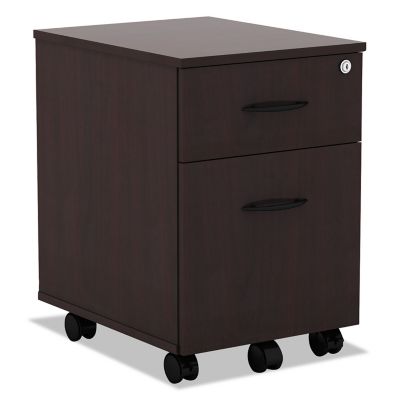Alera Valencia Series Mobile Box/File Pedestal, 16 in. x 19 in. x 23 in., Mahogany