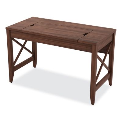 Image showing 5 th Alera 47 in. Sit-to-Stand Table Desk, Modern Walnut