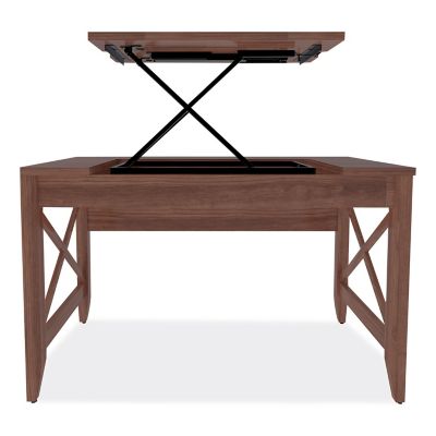 Image showing 7 th Alera 47 in. Sit-to-Stand Table Desk, Modern Walnut