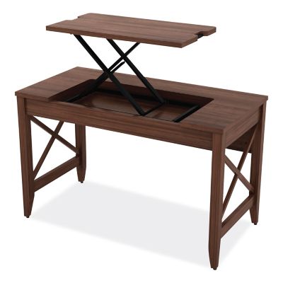 Image showing 9 th Alera 47 in. Sit-to-Stand Table Desk, Modern Walnut