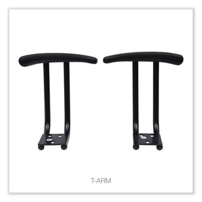 Image showing  Fixed T-Arms for Interval and Essentia Series Chairs and Stools, Black