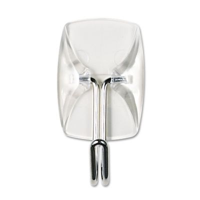 Image showing  Plastic/Wire Hooks and Strips, Clear, Small, 9-Pack Hooks with 12 Adhesive Strips Per Pack