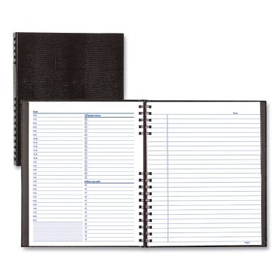 Blueline Notepro Undated Daily Planner, 10-3/4 in. x 8-1/2 in., Black