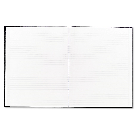 Blueline Executive Notebook, Medium/College Rule, Black Cover, 10-3/4 in. x 8-1/2 in., 75 Sheets