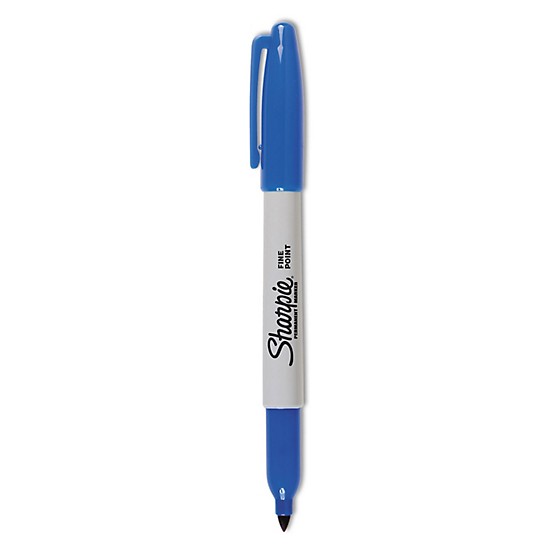 Permanent Marker, Fine Bullet Tip, Blue Permanent Marker, Fine Bullet Tip, Blue