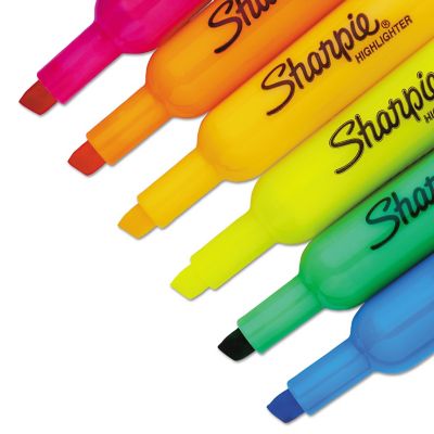 Image showing  Tank Style Highlighters with Open-Stock Box, Assorted Ink Colors, Chisel Tip, Assorted Barrel Colors, 12-Pack