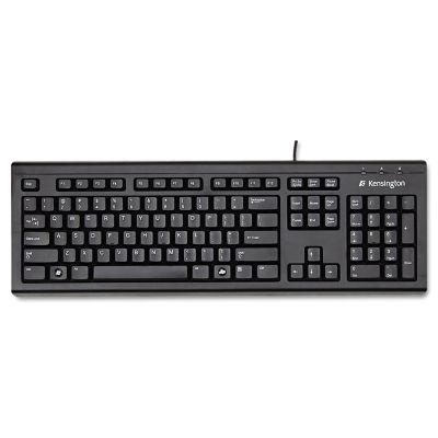 Kensington Keyboard for Life Slim Spill-Safe Keyboard, 104 Keys, Black