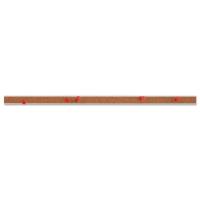 Image showing 2 th Universal Cork Bulletin Bar, Brown, 18 in. x 1 in.