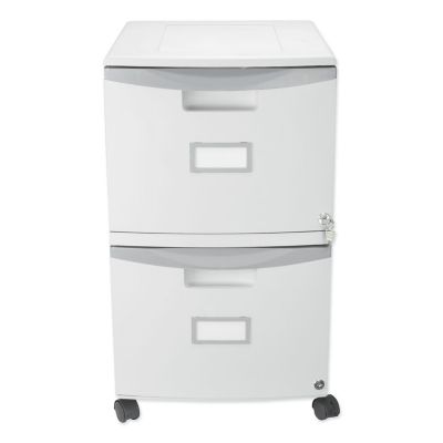Storex 2-Drawer Mobile Filing Cabinet, 15 in. x 18 in. x 26 in.