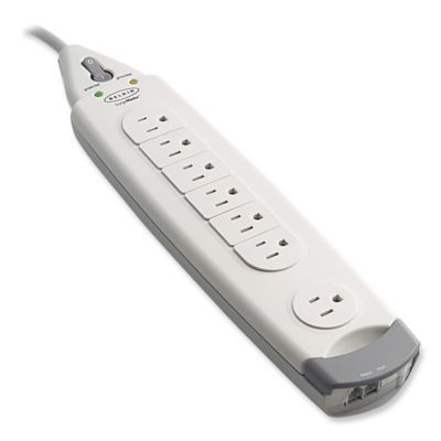 Belkin 7 Outlet Surgemaster Home Series Surge Protector, 12 ft. Cord, 1,045 J, White