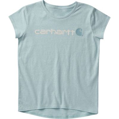 Carhartt Girls' Core Logo Crew Neck Short-Sleeve T-Shirt