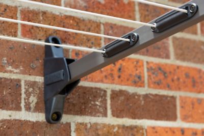 Image showing 6 th Daytek Fold-Down Single Fold Clothesline, Light Gray