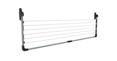 Image showing  Fold-Down Slim Fold Clothesline, Light Gray