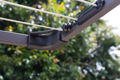 Image showing 7 th Daytek Fold-Down Slim Fold Clothesline, Light Gray