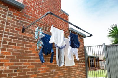 Image showing 9 th Daytek Fold Down Clothesline Slim Fold, Bark