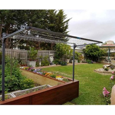 Image showing  Fold-Down Clothesline Mounting Kit, Light Gray