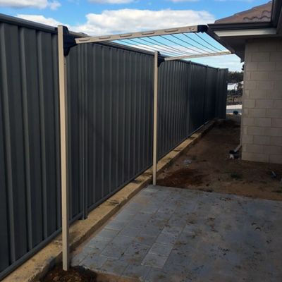 Image showing 5 th Daytek Fold-Down Clothesline Mounting Kit, Light Gray