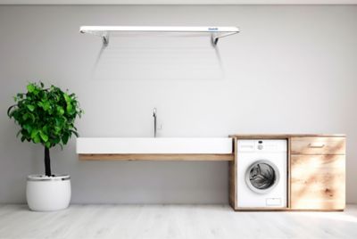 Image showing  Fold-Down Clothesline, White