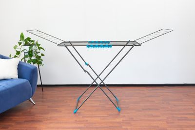 Image showing  Winged Laundry Drying Rack, Dark Gray