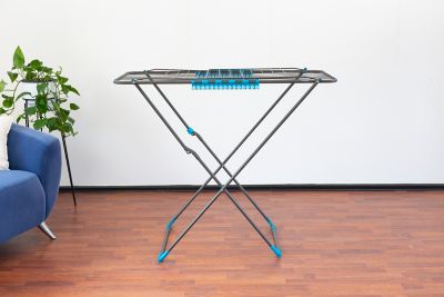 Image showing  Winged Laundry Drying Rack, Dark Gray