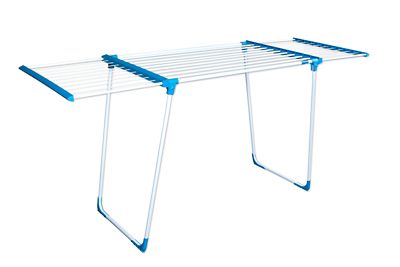Daytek Glider Laundry Drying Rack, White/Blue