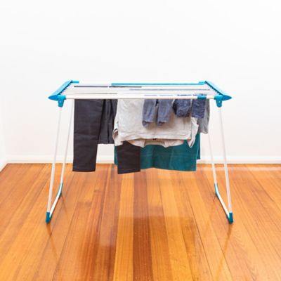 Image showing  Glider Laundry Drying Rack, White/Blue