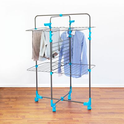 Image showing  3-Tier Tower Laundry Drying Rack, Dark Gray