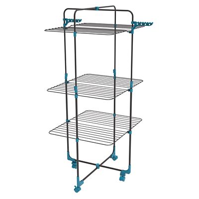 Image showing  3-Tier Tower Laundry Drying Rack, Dark Gray
