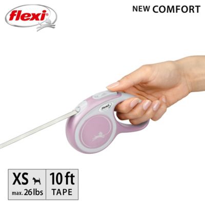 Image showing  Comfort 10 ft. Tape Dog and Cat Leash in Rose XSM up to 26 lb.