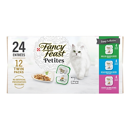 Fancy Feast Gourmet Wet Cat Food Variety pk., Petites Gravy Collection