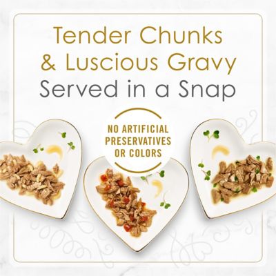 Image showing Purina Fancy Feast Adult Gourmet Petites Gravy Collection Wet Cat Food Variety pk., 2.8 oz., Pack of 24 Break-Apart Tubs