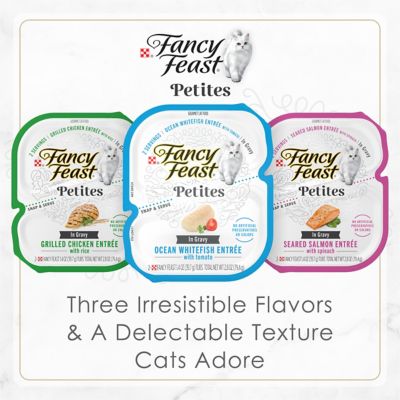 Image showing 7 th Purina Fancy Feast Adult Gourmet Petites Gravy Collection Wet Cat Food Variety pk., 2.8 oz., Pack of 24 Break-Apart Tubs